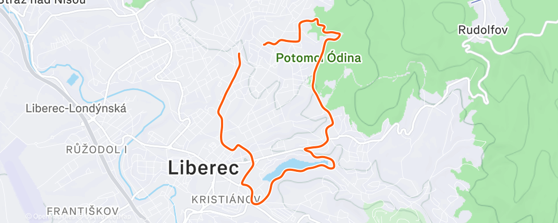 Map of the activity, Jogg pro kafe