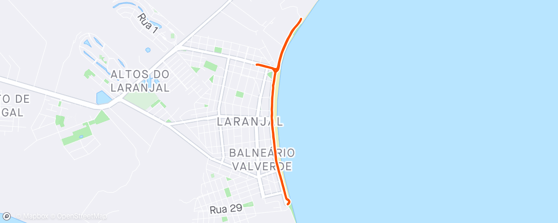 Map of the activity, Corrida Laranjal