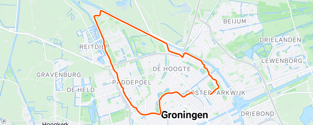 Map of the activity, Ochtendloop