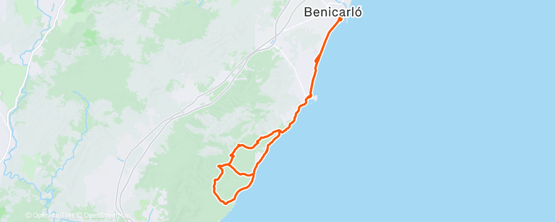 Map of the activity, Vuelta ciclística por la mañana