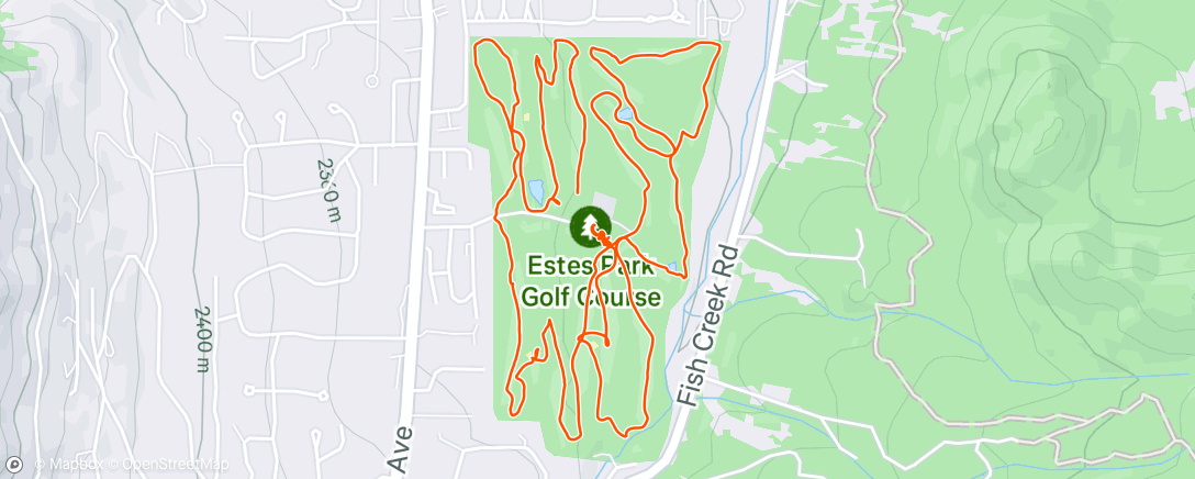 Map of the activity, Afternoon Golf