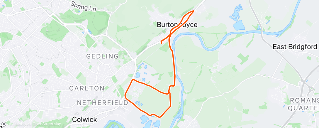 Map of the activity, 8.5m late hour - head torch & trails included