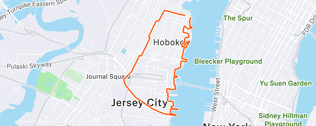Map of the activity, Lunch Run