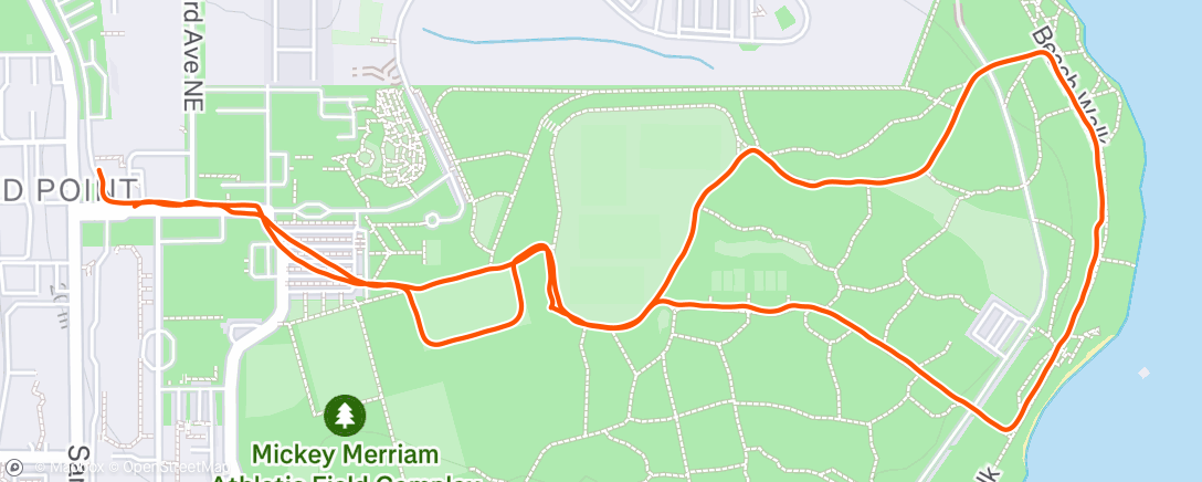 Map of the activity, Afternoon Run