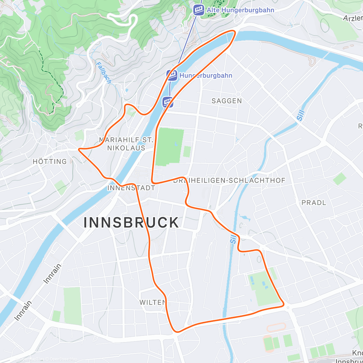 Map of the activity, Zwift - Innsbruckring in Innsbruck