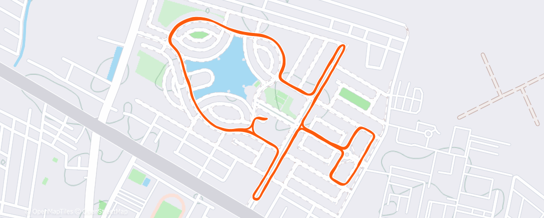 Map of the activity, Afternoon Run