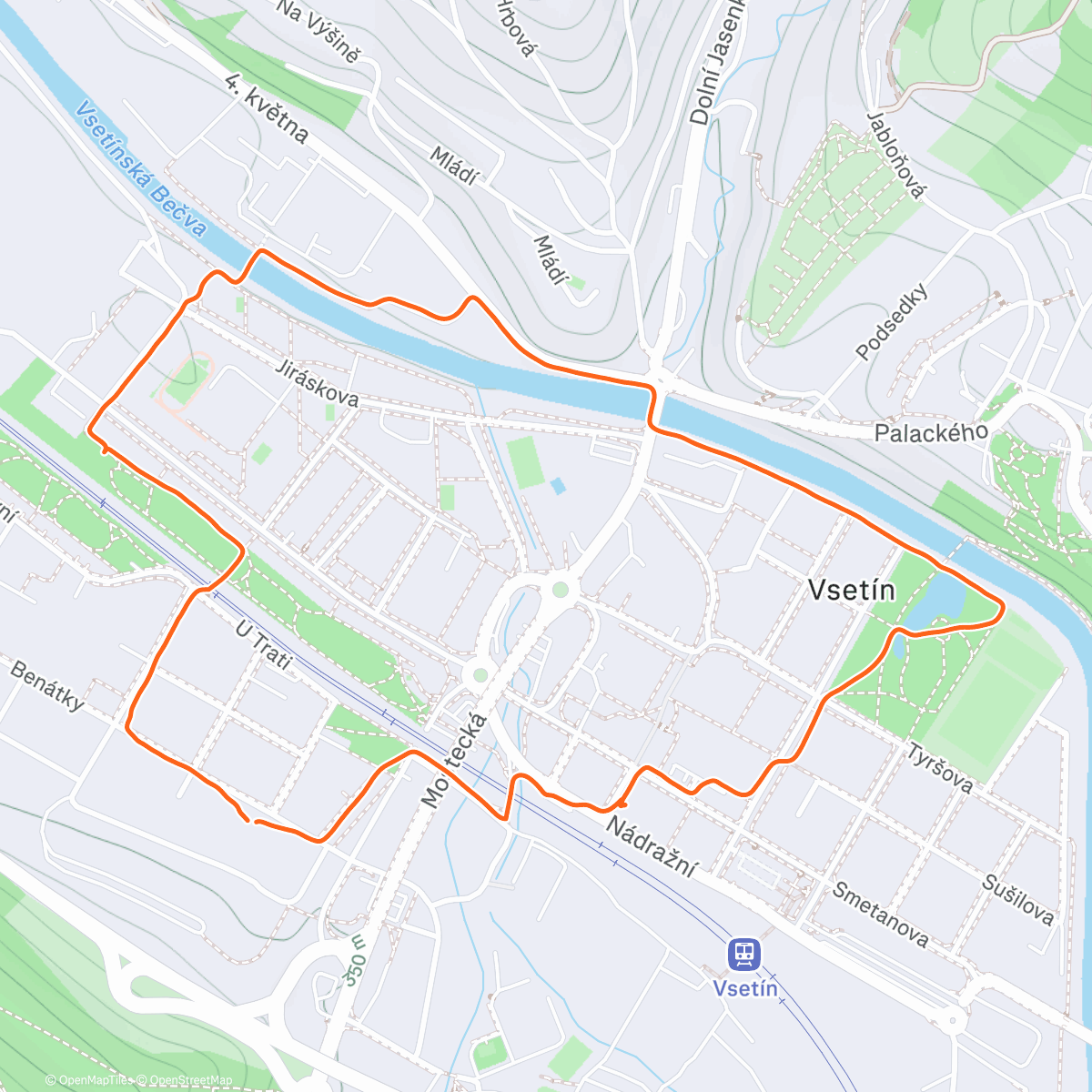 Map of the activity, Afternoon Walk