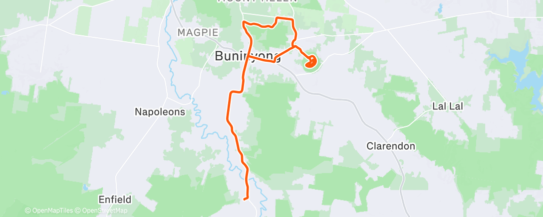 Map of the activity, Morning Ride