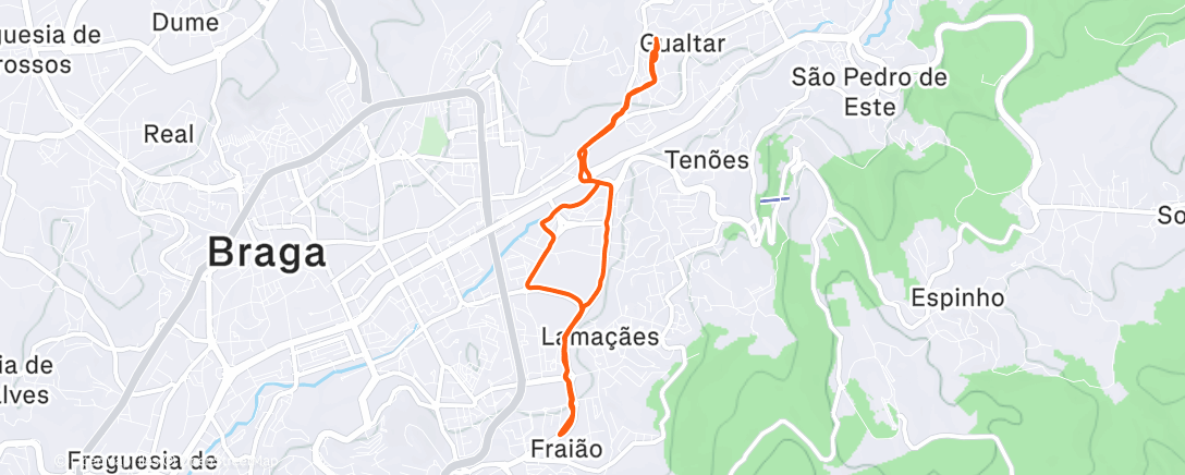 Карта физической активности (Night Run)