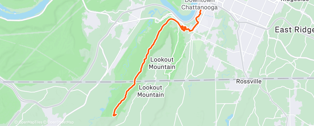 Map of the activity, Christmas ride