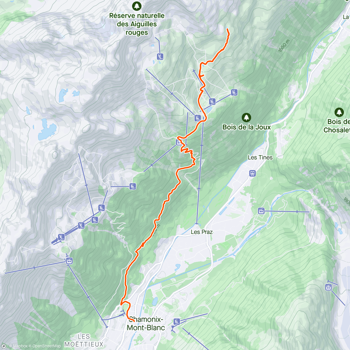 Map of the activity, Lac de la Flegere - Chamonix