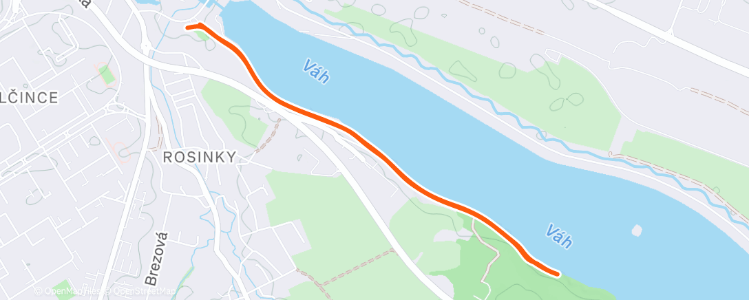 Map of the activity, Afternoon Run