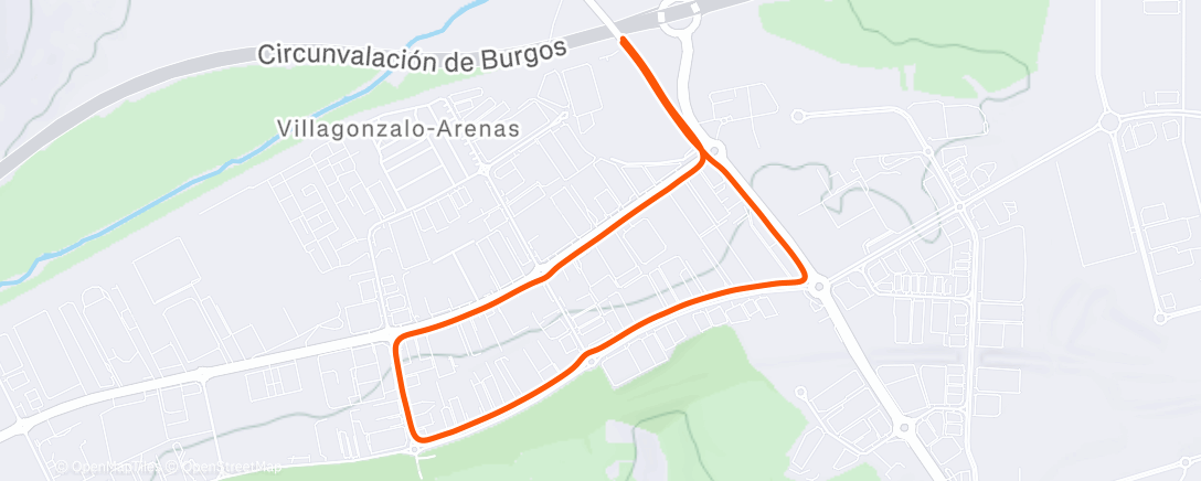 Map of the activity, Carrera a la hora del almuerzo