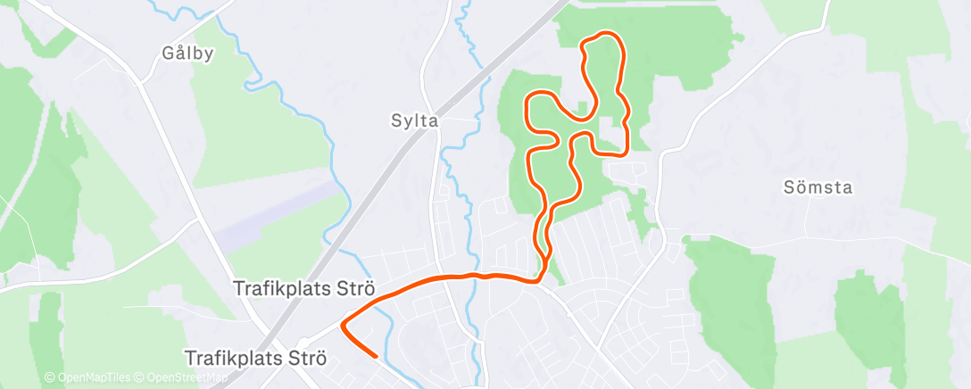 Map of the activity, Morning Run