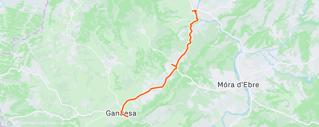 Map of the activity, Bicicleta por la mañana