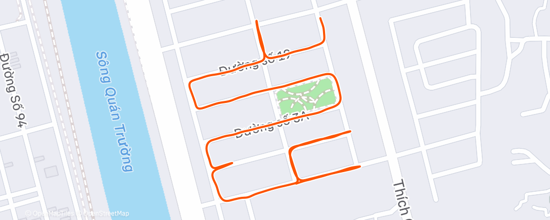 Map of the activity, Morning Run