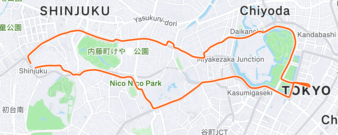 Map of the activity, Lunch Ride