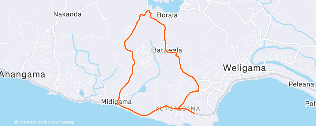 Map of the activity, Утренний забег