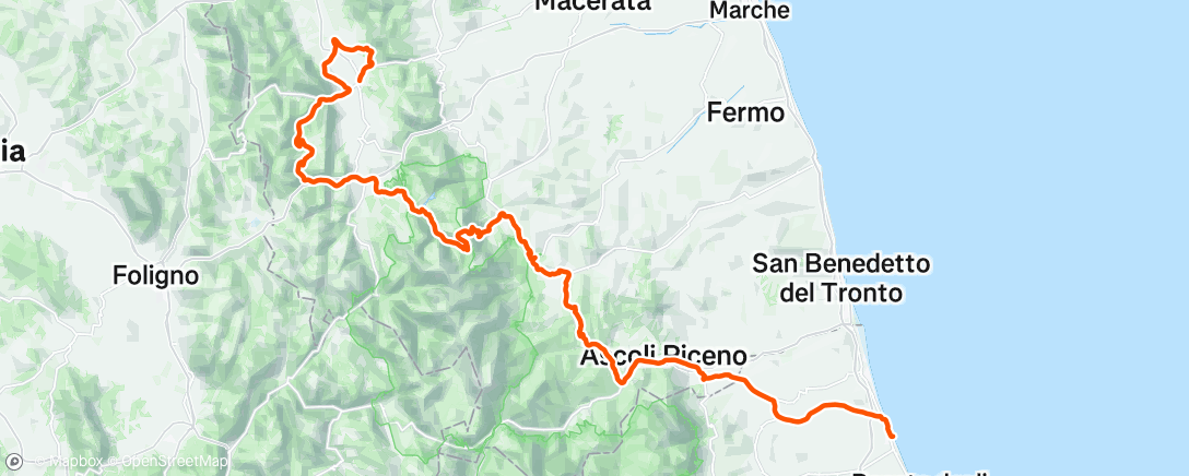 Map of the activity, Lunch Ride