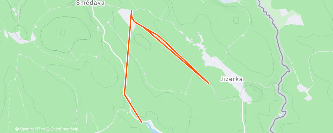 Map of the activity, Lunch Nordic Ski