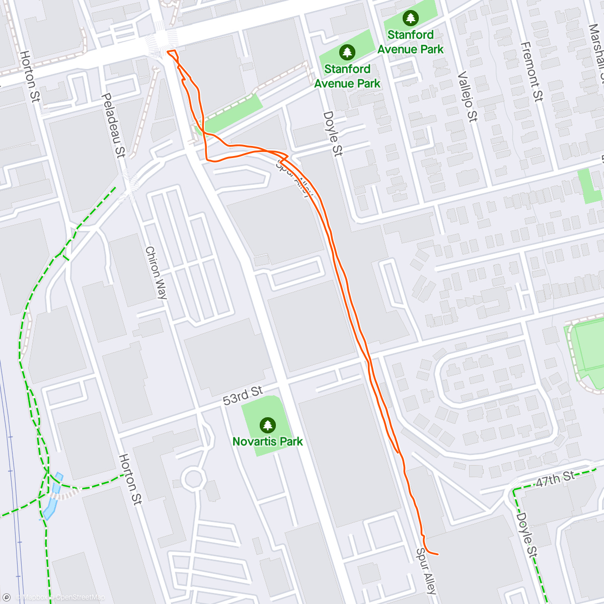Map of the activity, Ike’s walk
