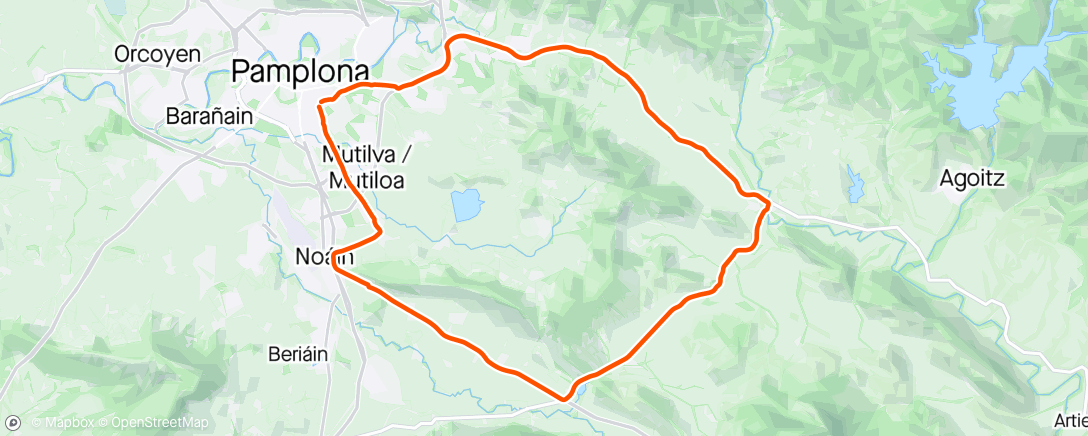 Map of the activity, Vuelta Unciti