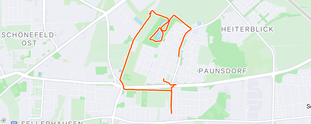 Map of the activity, Caminata a la hora del almuerzo
