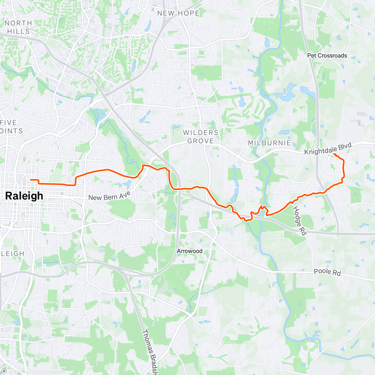 Map of the activity, Riding to go race!