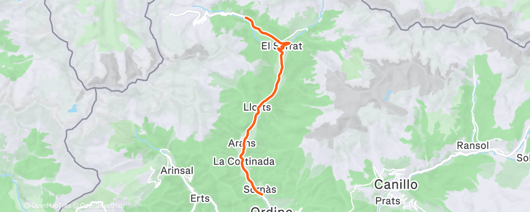 Carte de l'activité Afternoon Ride