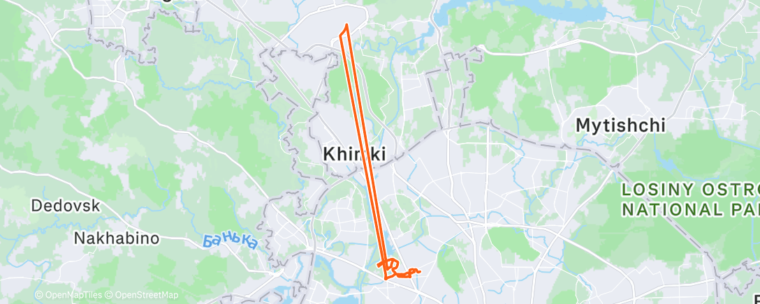 Map of the activity, Morning Run