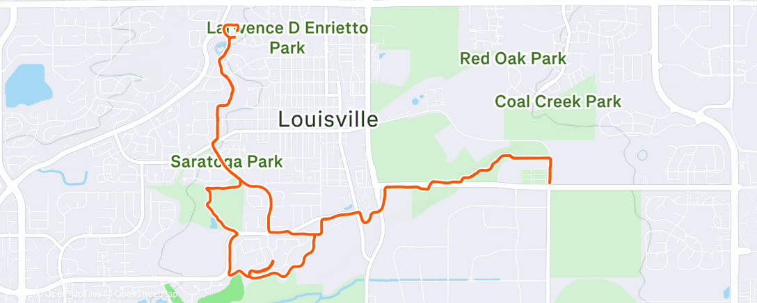 Carte de l'activité Afternoon Run