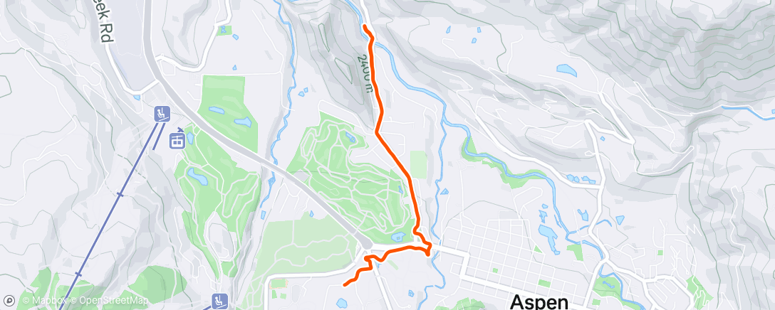 Map of the activity, Afternoon Hike