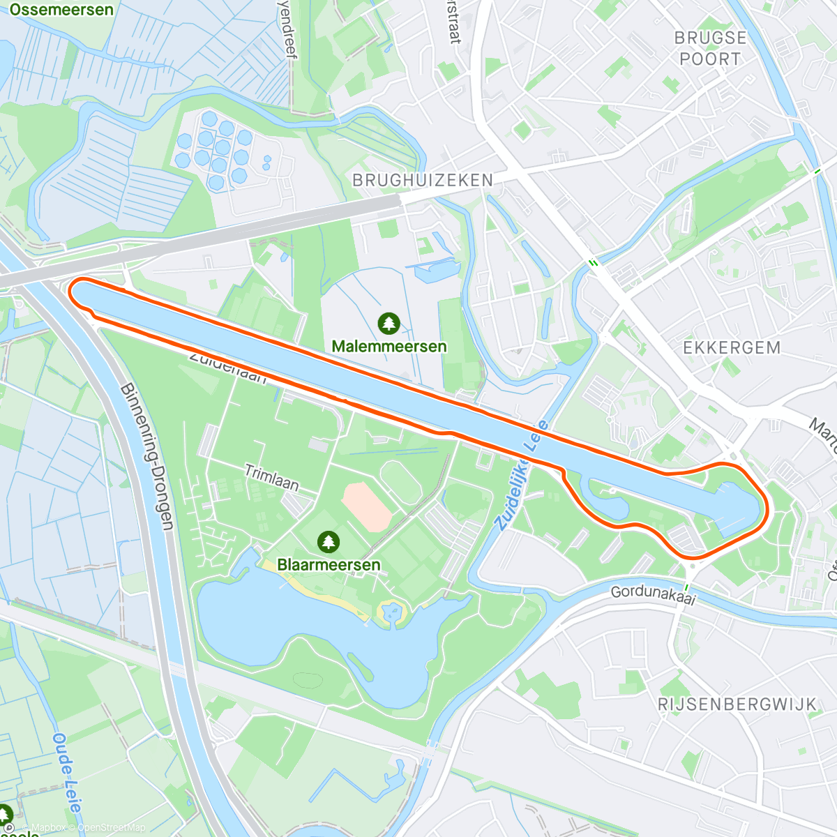 Map of the activity, Marathon #207