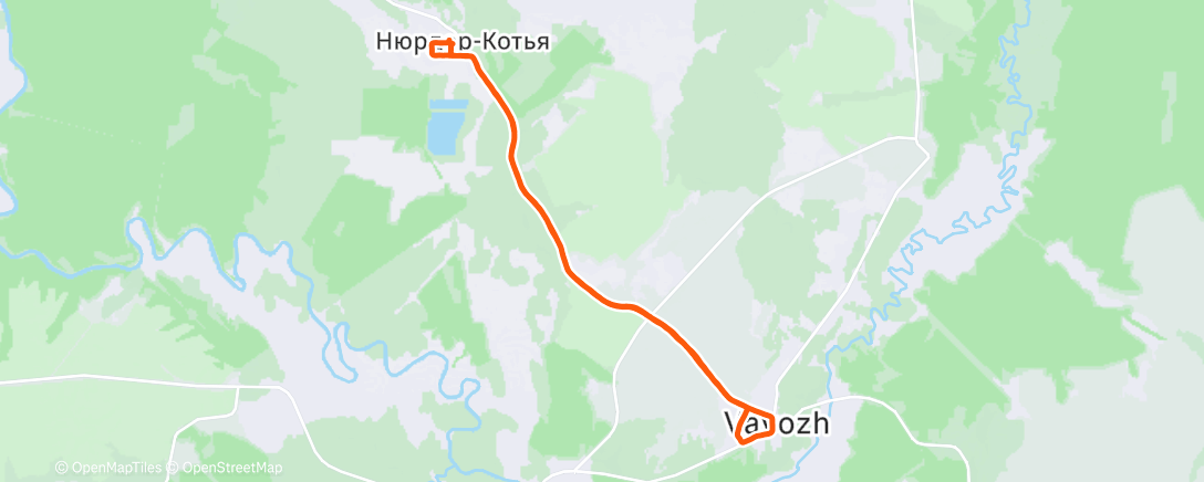 Map of the activity, Дневной забег