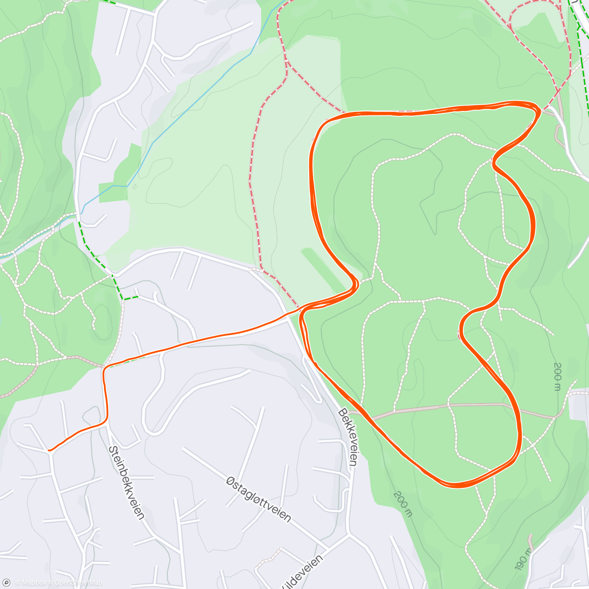Map of the activity, Barnevognintervaller