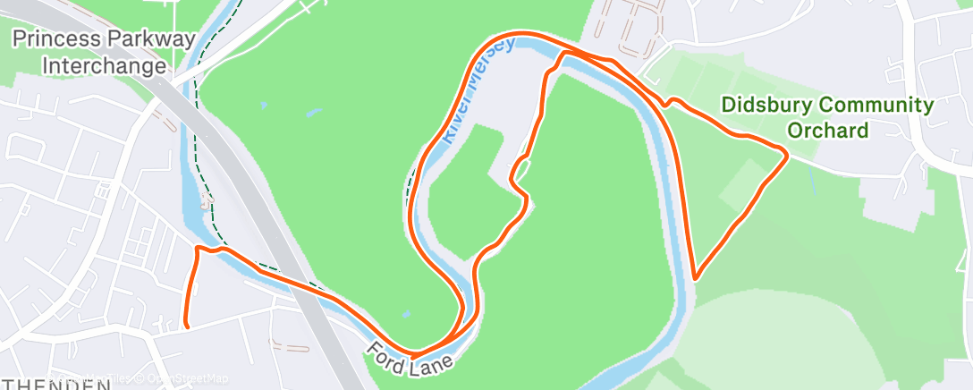 Map of the activity, Lunch Run
