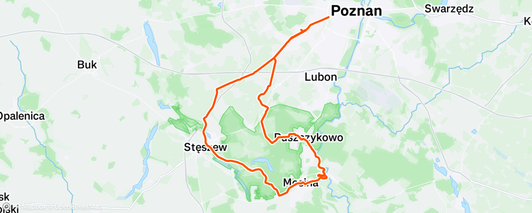 Map of the activity, Morning Ride