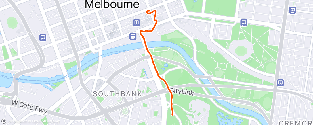 Map of the activity, Walk to dawn service