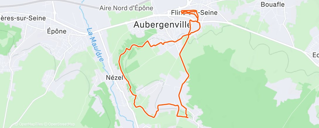 Карта физической активности (Afternoon Trail Run)