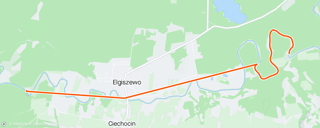 Map of the activity, Drwęca last day