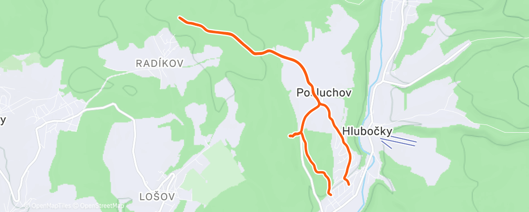 Map of the activity, Morning Walk