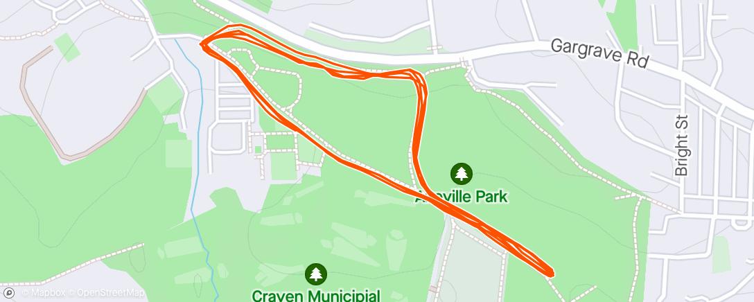 Map of the activity, Skipton  Park Run