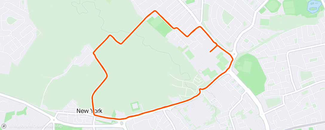 Map of the activity, Cookson 10km
