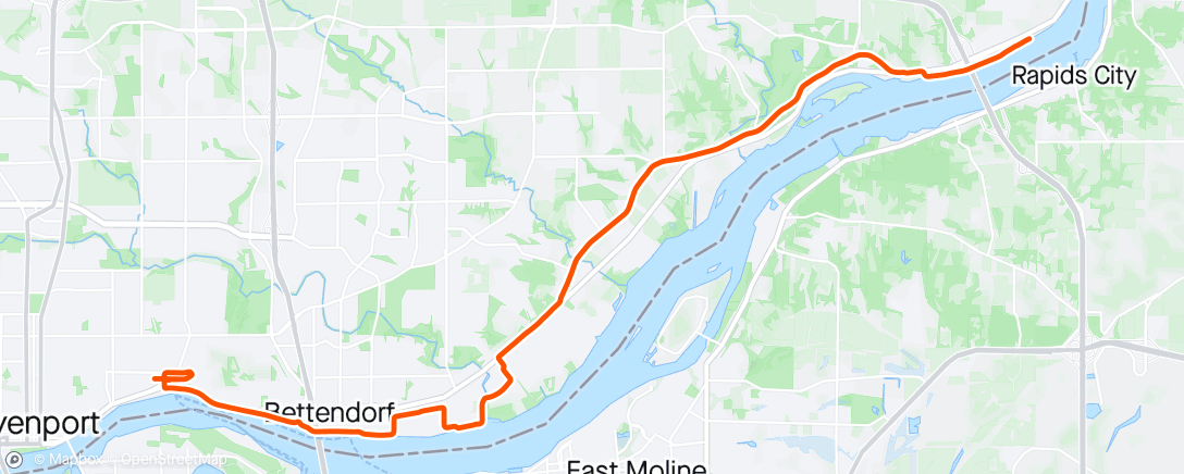 Map of the activity, Ride to the Race