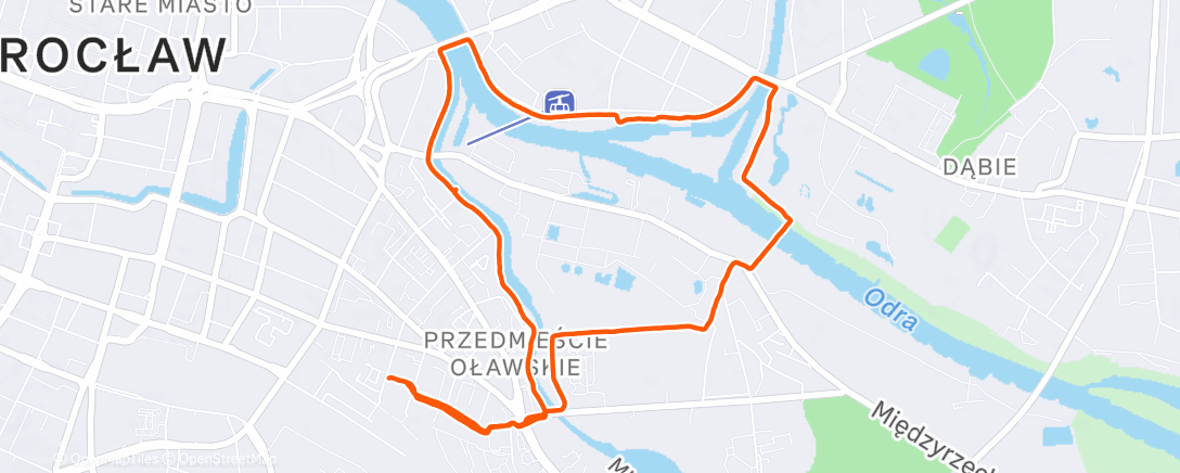 Map of the activity, Вечерняя прогулка