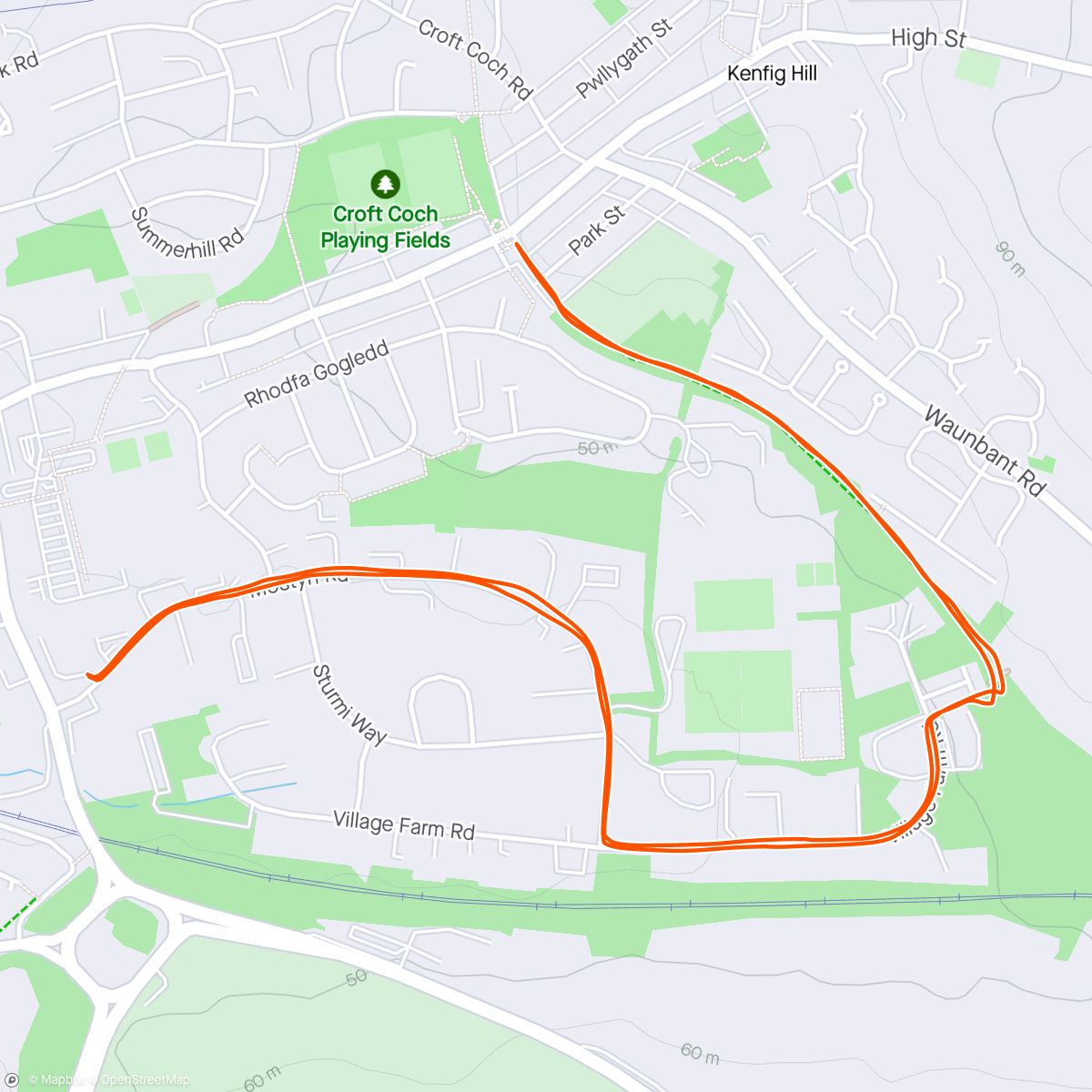 Map of the activity, Club run