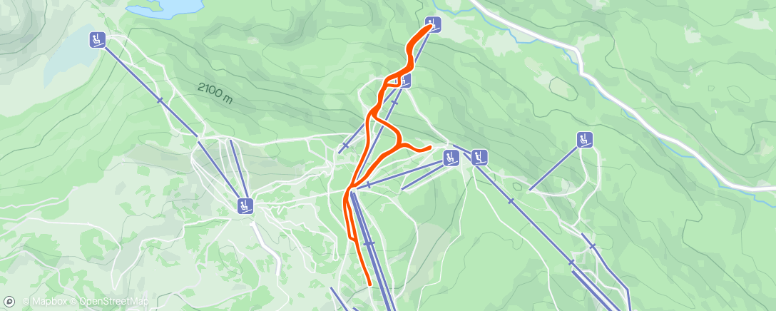 Map of the activity, Esquí fuera de pista matutino