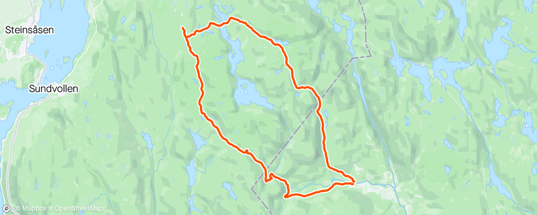 Map of the activity, Løvlia via Oppkuven