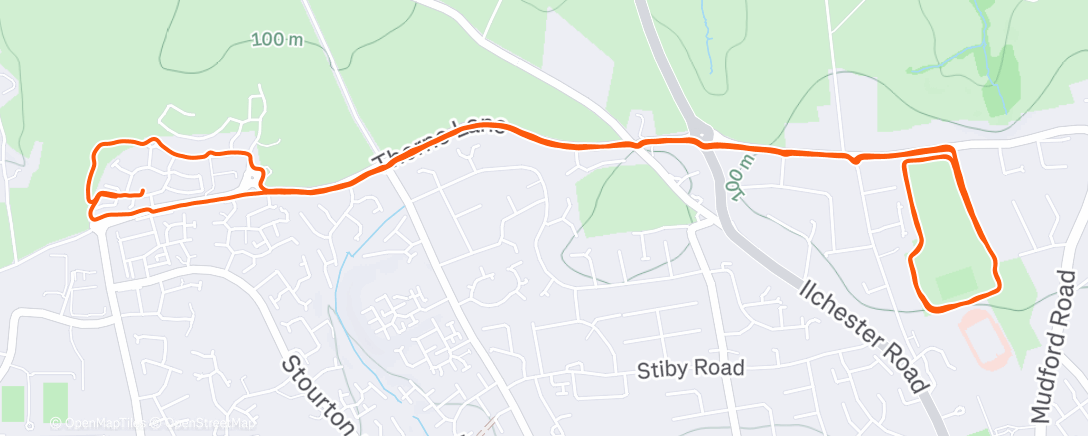 Map of the activity, Threshold 3x 4:45