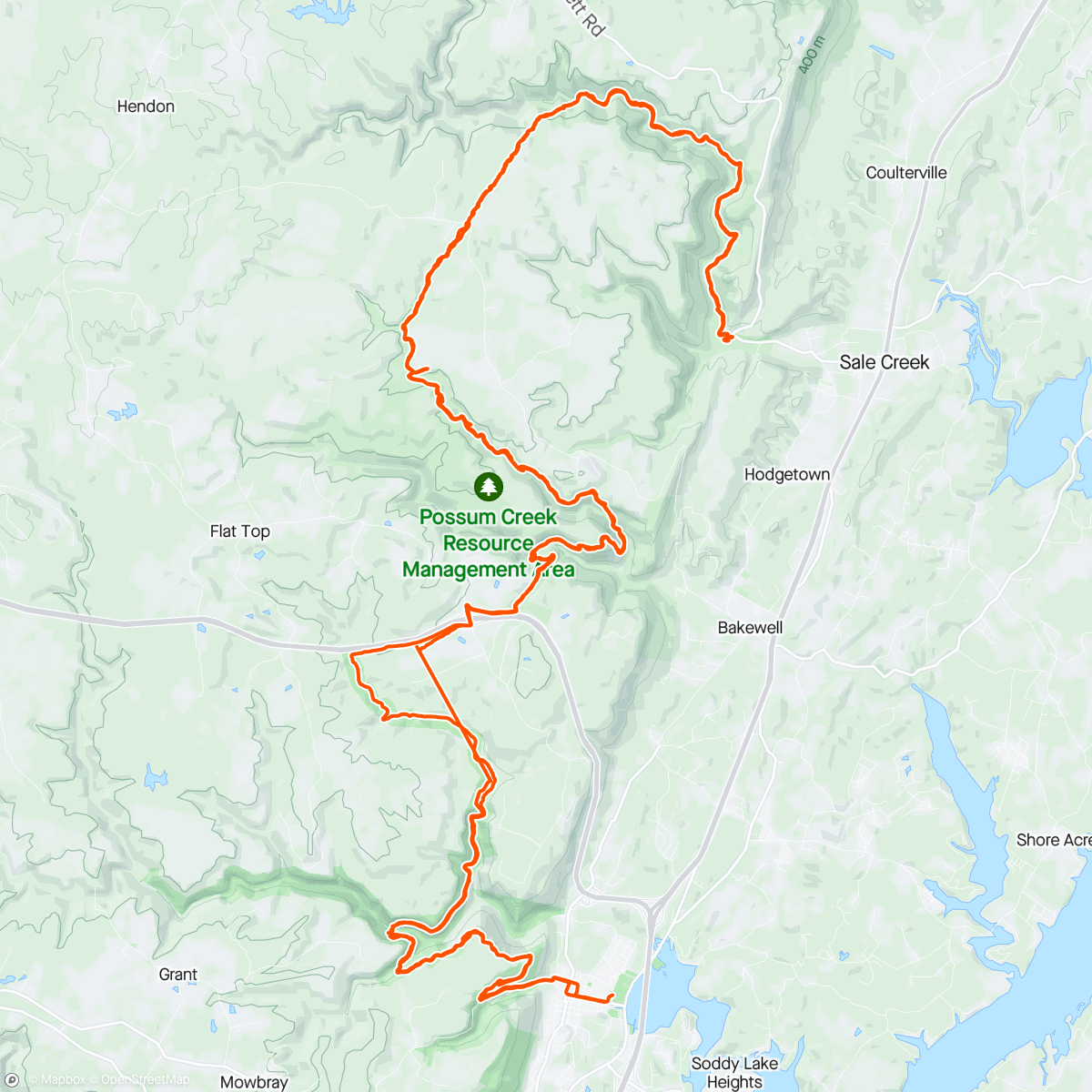 Map of the activity, Stillhouse 100k
